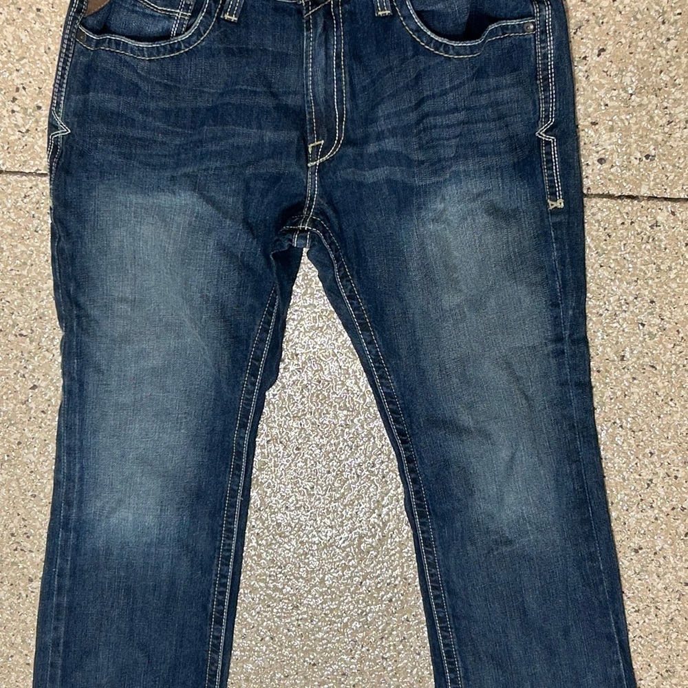 ARIAT Slim Straight Leg M5 Jeans Men’s Size 34x32 Blue Pants Denim 100% Cotton